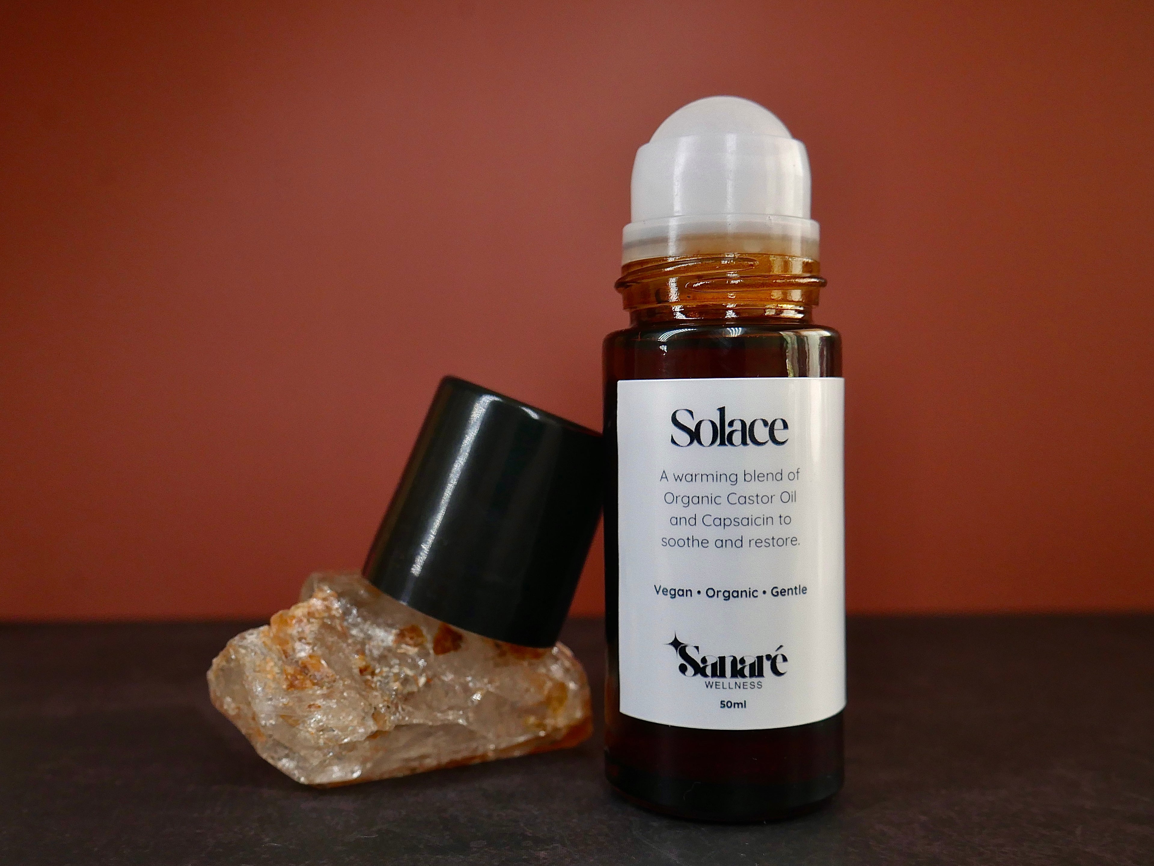 Solace (Roller Version)- Therapeutic Castor Oil with Warming Capsaicin
