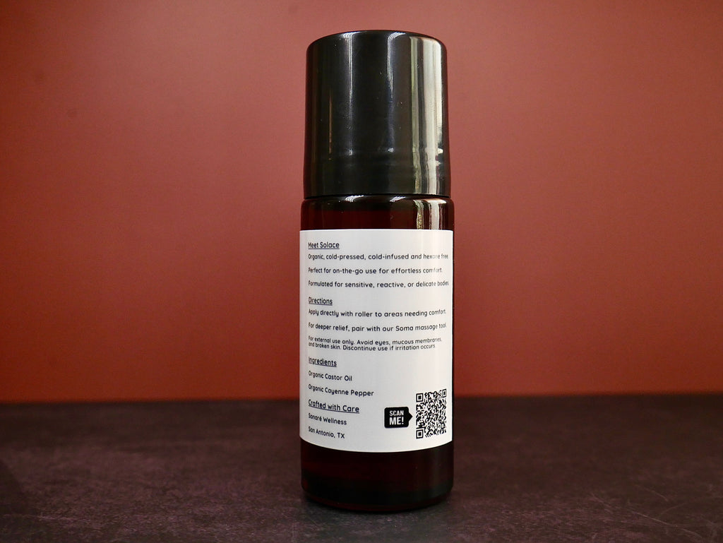 Solace (Roller Version)- Therapeutic Castor Oil with Warming Capsaicin