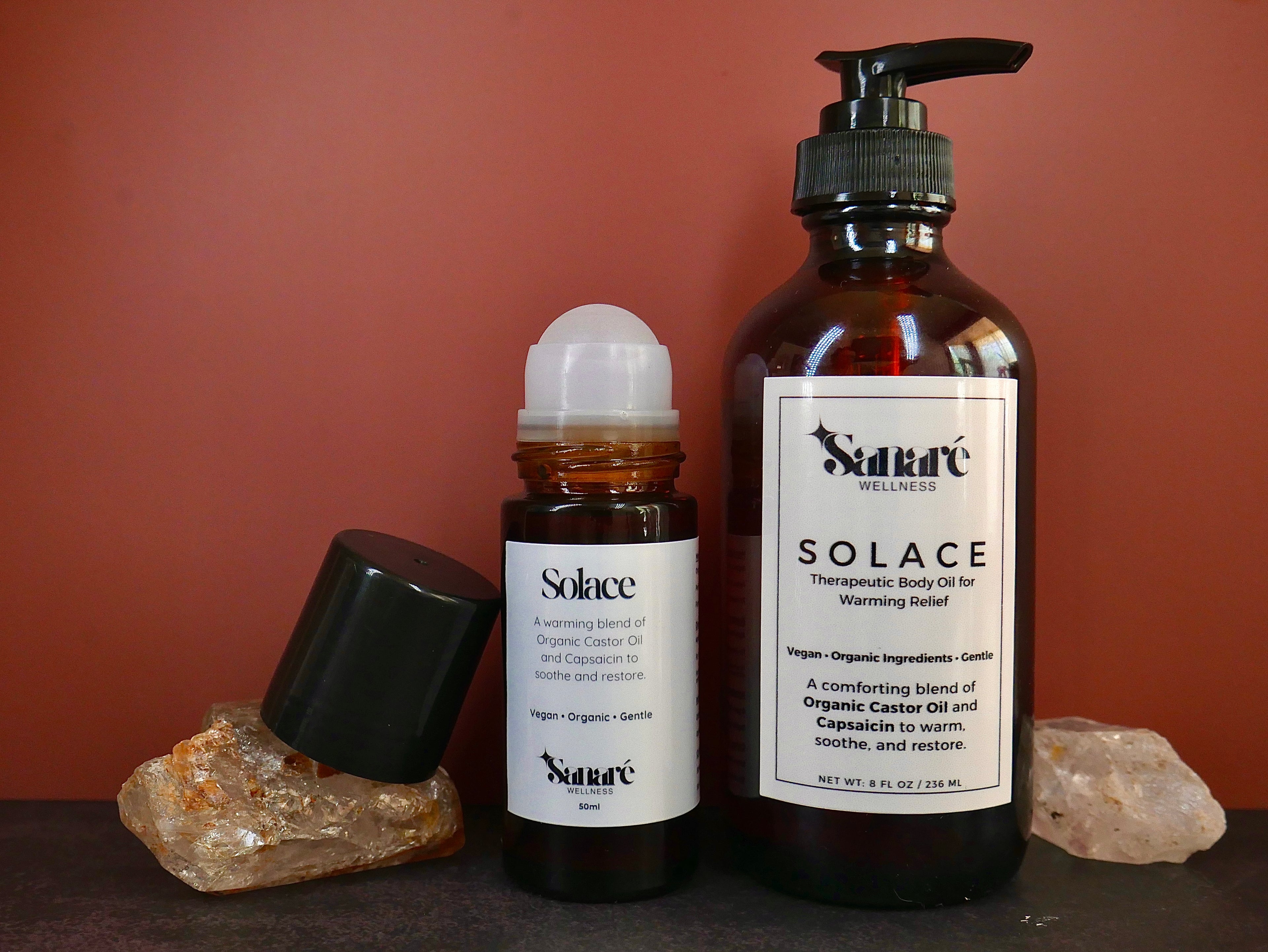 Solace (Roller Version)- Therapeutic Castor Oil with Warming Capsaicin